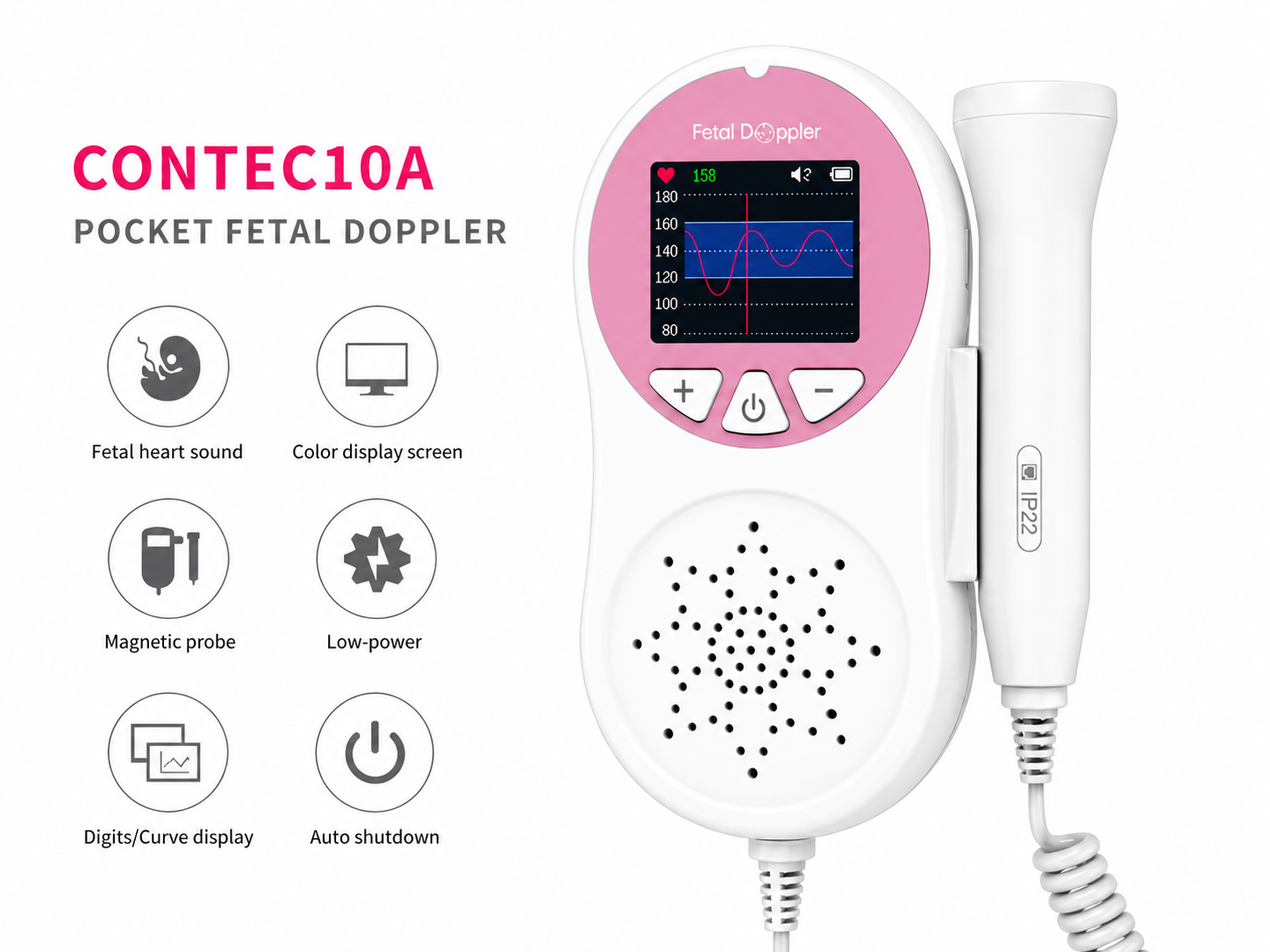 Compact Fetal Doppler CONTEC10A