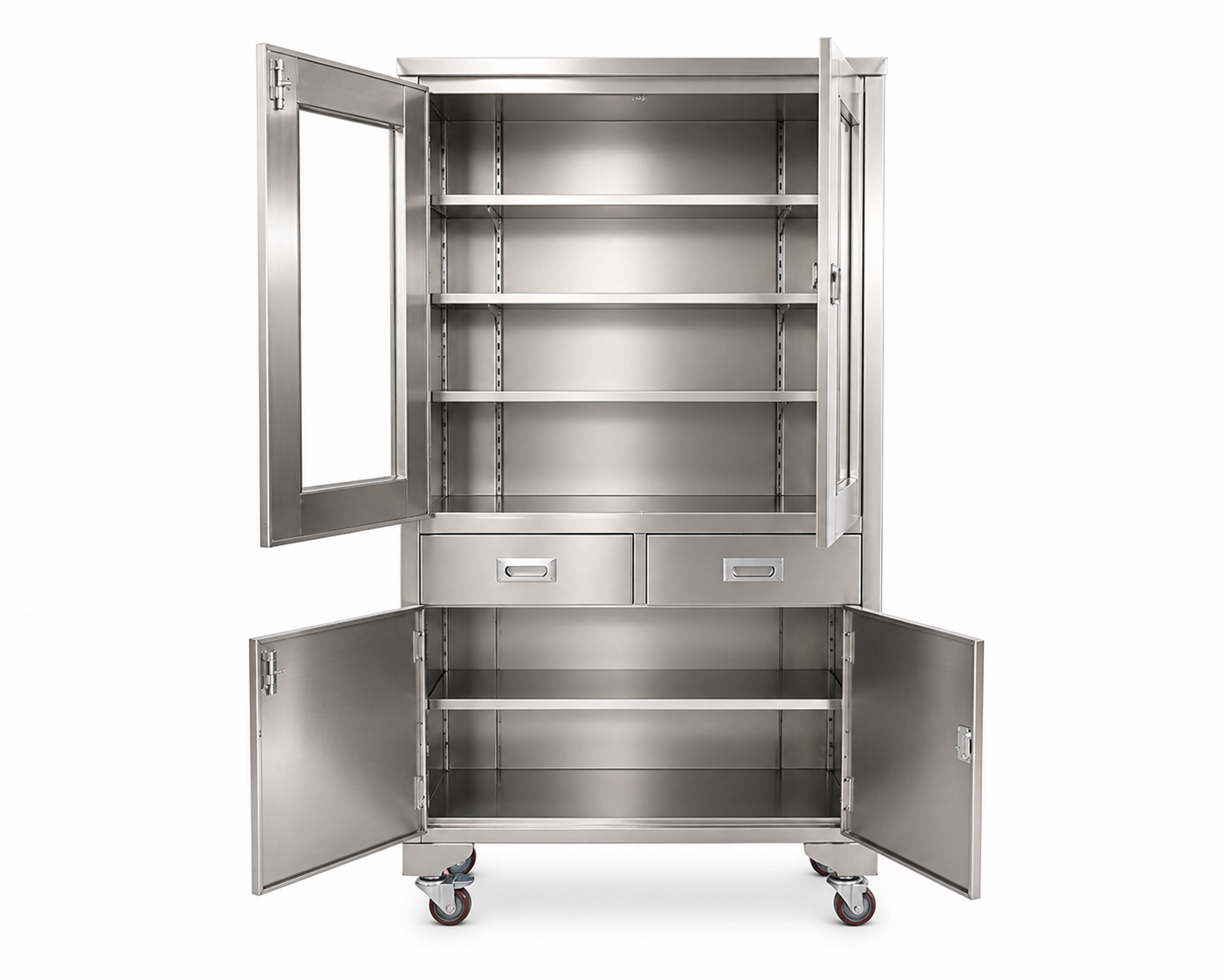 Instrument Cabinet Double (2 Door, Stainless)
