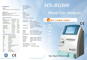 MX-BG800 Blood Gas Analyzer